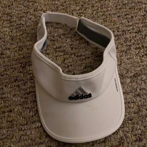 White Adias visor hat